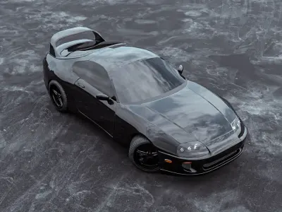 Toyota Supra 1997 Low-poly 3D model