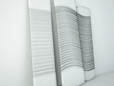 Vintage Chinese Washboards 3D model