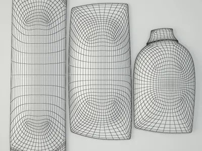 Antique Dough Bowls 5 3D model