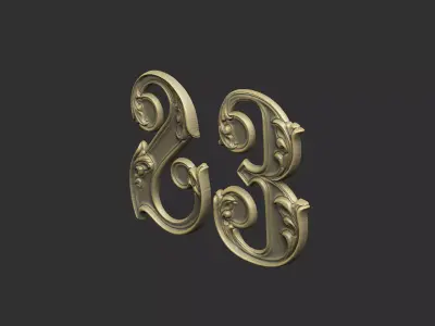 number 23 design detail soft organic soft  3D print model