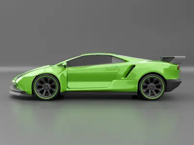 Generic supercar concept 3D model
