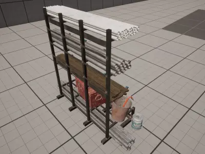 Nanite Unreal Engine 5 - Metal Holding Stand 3D model