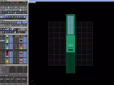 Geometric Modern Gold Bangle with Stone Settings 3D print model