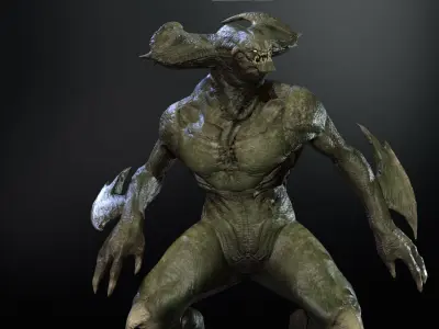 Los boss Low-poly 3D model