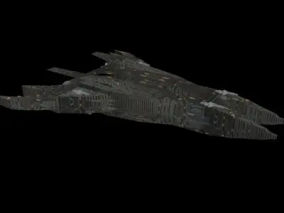 Futuristic Sci-Fi Spacecraft  Free low-poly 3D model