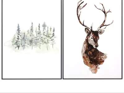 Art Frams 132- Christmas wall art 2 3D model