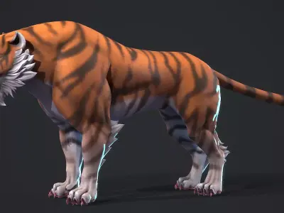 Tiger Low-poly 3D model