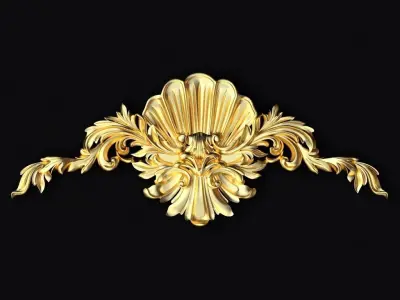 Central decor ornament for furniture 3D model 768
