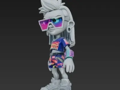 3D Printable Retro Gamer  3D model