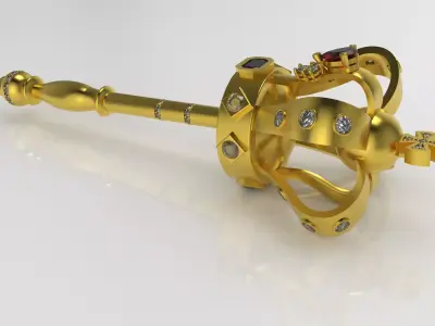 royal scepter pendant 3D print model
