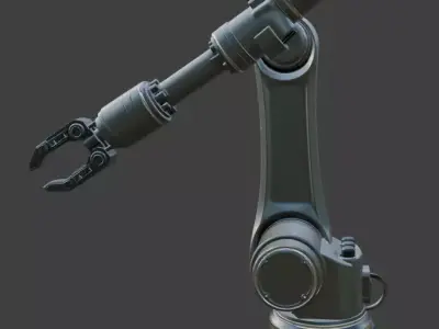 High Detail Mechanical Robot Arm 3D model