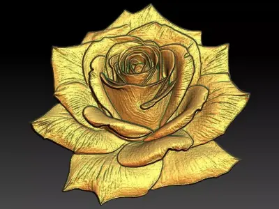 7 Rose CNC Relief Model 3D print model