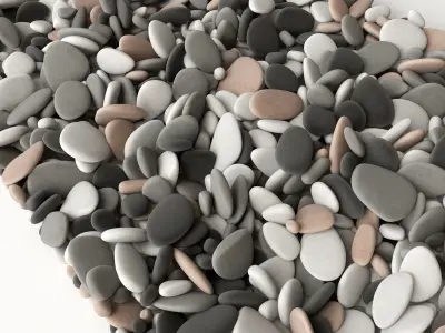 Pebble oval low n10 3D model