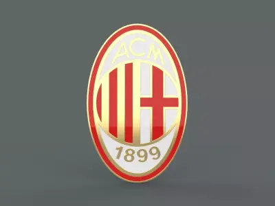 Milan football  logo  3D print model