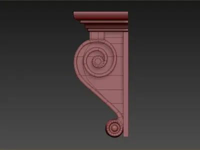 Carved corbel 3D model 3D model