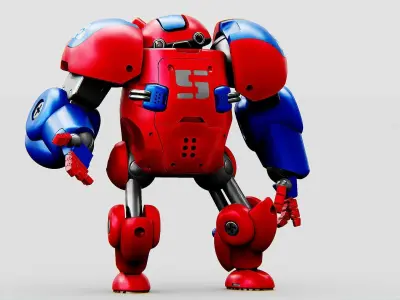 TOY BOT MONG Rigged for Unreal Engine - Unity - MIXAMO 3D model