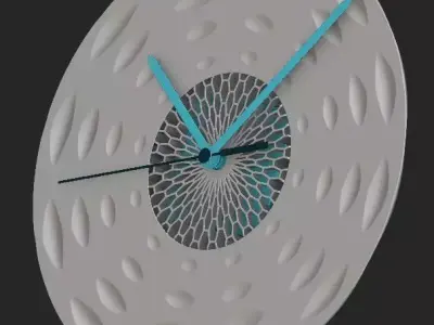 Latticed Clock Design Free 3D model