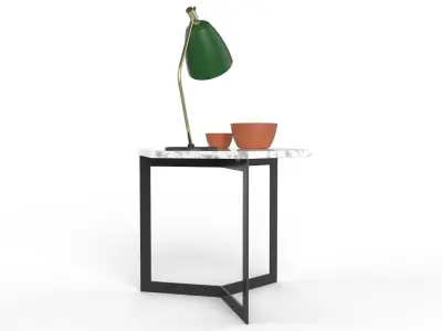 Side Table Hex Decorated 3D model