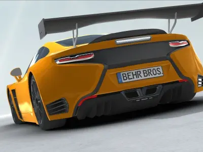 Generic Sports Car GT3 Realtime Low-poly 3D model