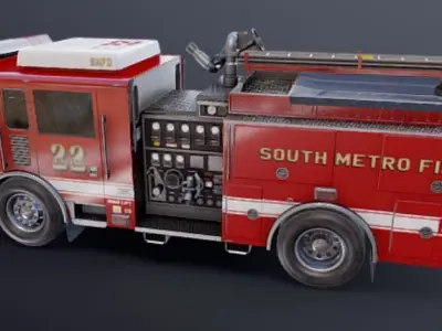 Seagrave marauder pump fire engine 3D model
