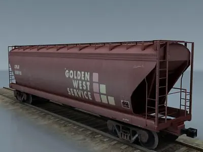 rail wagon 2 Low-poly 3D model