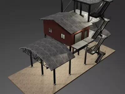 Industrial building-002 3D model
