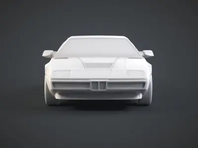 Retro Sports Car 3D print model