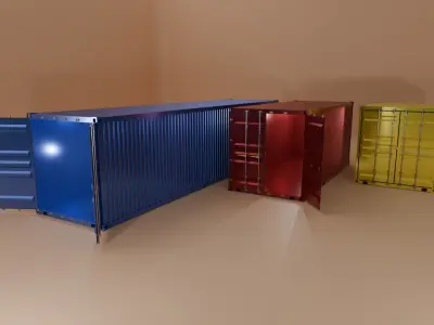 Realistic 3D Container Model for Visual Projects 3D model