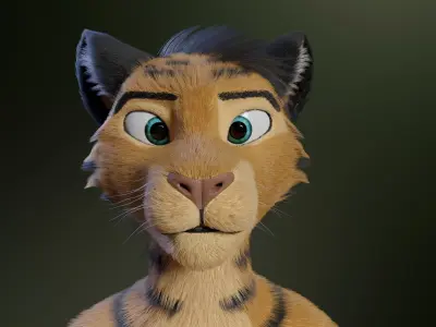 Deimos Anthro Tiger 3D model