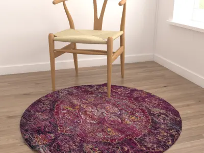 Round Rug Set 76 3D model