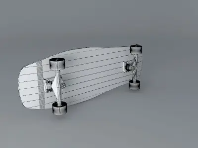 1990 Santa Cruz Christian Hosoi Monk model skateboard Free 3D model