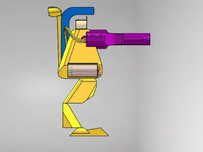Robot with handle 3D print model