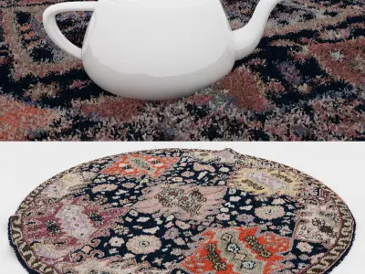 Round Rug Set 53 3D model