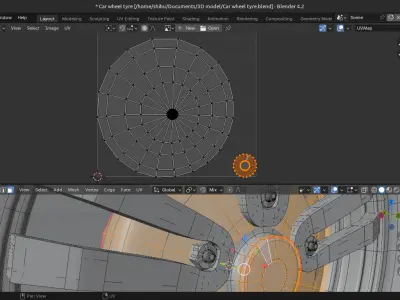 FORCE GURKHA WHEEL TYRE RIM ALLOY Low-poly 3D model