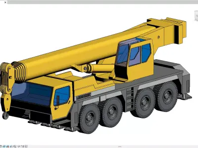 Revit Family Parameter Hydro Crane LIEBHERR LTM-1080 Model 3D model