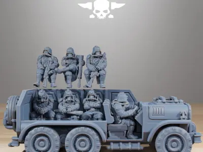 GrimGuard Armored Vehicle 3D print model