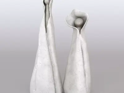 Decoration Christmas Angel 01 earthenware 3D model