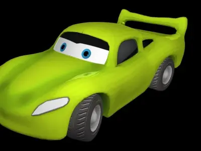 3d cartoon car Low-poly 3D model by itsinnovare
