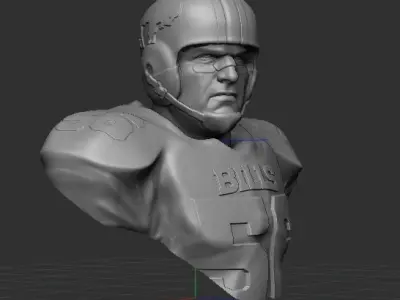 Vintage Buffalo Bills Throwback Bust 3D print model