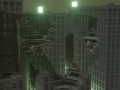 apocalyptic city Free low-poly 3D model purchase
