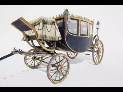 The Carriage 04 Low-poly 3D model