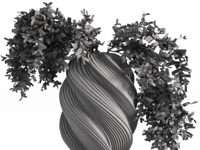 Plants bouquet vase 05   3D model