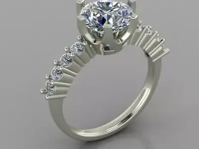 Jewelry Cocktail Ring 3D print model