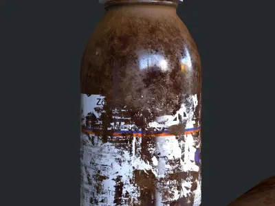 Lean Bottle Low-poly 3D model