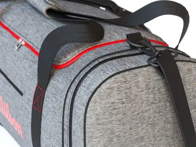 Gray travel bag 3D model