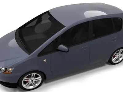 MITSHUBISHI COLT 5 DOOR 2009 LOWPOLY Low-poly 3D model