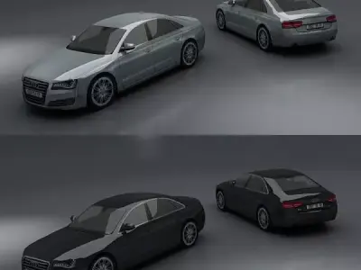 Audi A8 Low-poly 3D model