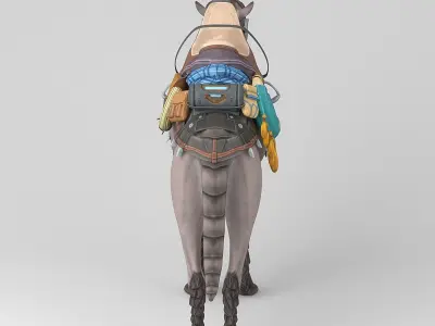 Cartoon Camel  Low-poly 3D model