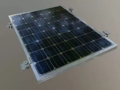 3-Solar Panel 20Wp 480x345x20mm 3D model