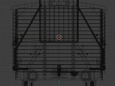 H0 1-87 scale G 02 freight car with brake cabin 3D print model